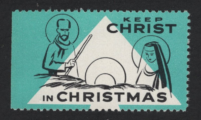 KEEP CHRIST IN CHRISTMANS 50s  F-VF -  BARNEYS
