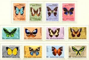 Papua New Guinea SC#209-20 Tropical Butterflies set MH/MLH