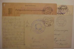 AUSTRIA HAUPT FELDPOST 1915/1916 4 DIFF