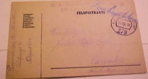 AUSTRIA  ETAPPEN #279 AU 1918 SCHUTZEN TO LAUGENLOIS