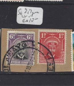 SOUTHERN RHODESIA  (P1310B)  KGV  ADMIRAL  6D+1D PIECE  SG 2,7     VFU