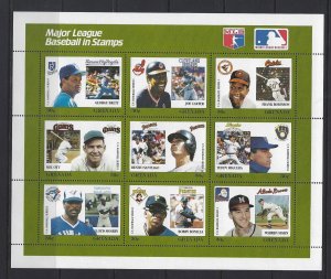 GRENADA - MAJOR LEAGUE BASEBALL FULL SHEETS MNH 