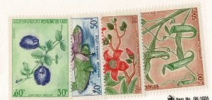 Laos #246-8,C116 MH cpl flowers