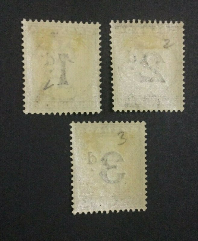 MOMEN: GRENADA SG #D1-D3 1892 CROWN CA MINT OG H £542 LOT #63956