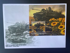 Sierra Leone 2022 FDC S/S Ukraine Russian Invasion Sunflowers Boris Groh Tank
