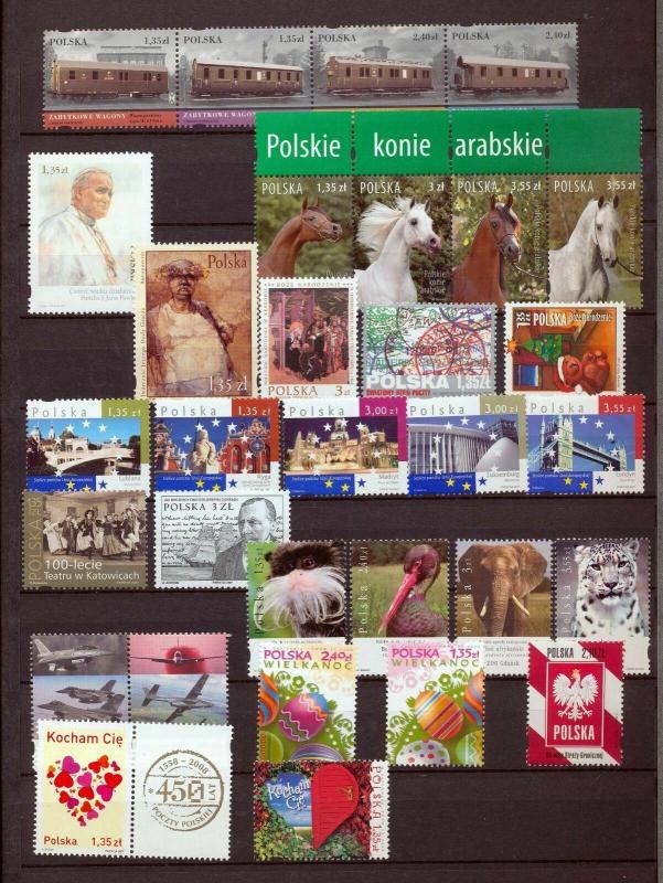 Poland 2006/7 Horses Trains Dogs Sport MNH 60+Face  135ZL+(PL 588