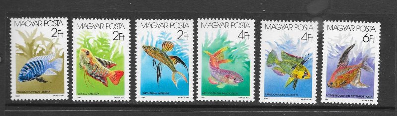 FISH - HUNGARY #3052-7  MNH