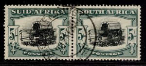 SOUTH AFRICA GVI SG122, 5s black & pale blue-green, FINE USED. Cat £80.