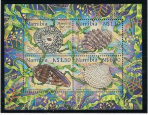 Namibia 906a MNH 1998 Shells souvenir sheet (an7132)