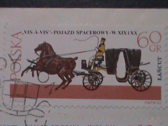 ​POLAND-1965 SC#2966 FDC HORSE DRAWN CARRIAGES-LANCUT MUSEUM-MINT FDC VF