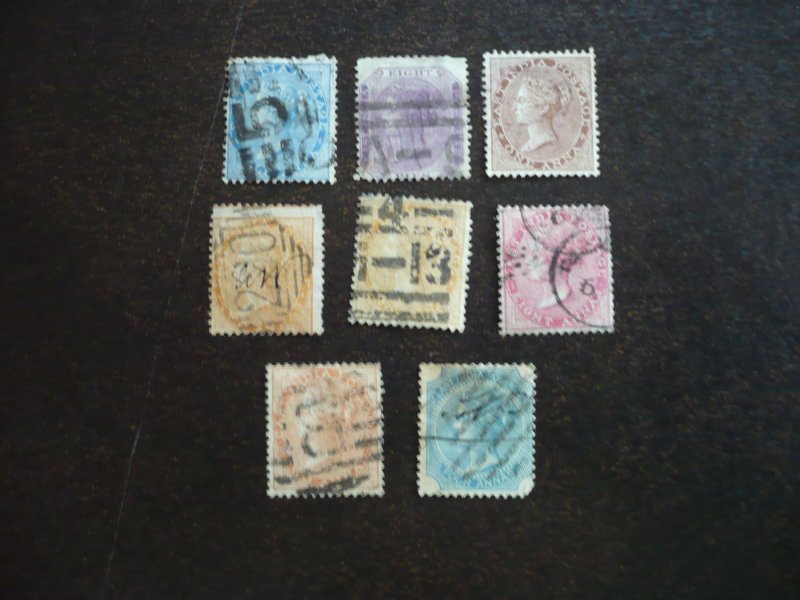 Stamps - India - Scott# 20-25 - Used Part Set of 8 Stamps