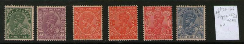 Indial 1932 KGV selected MNH/ MLH