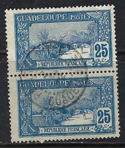 Guadeloupe 65 VFU PAIR Z8312