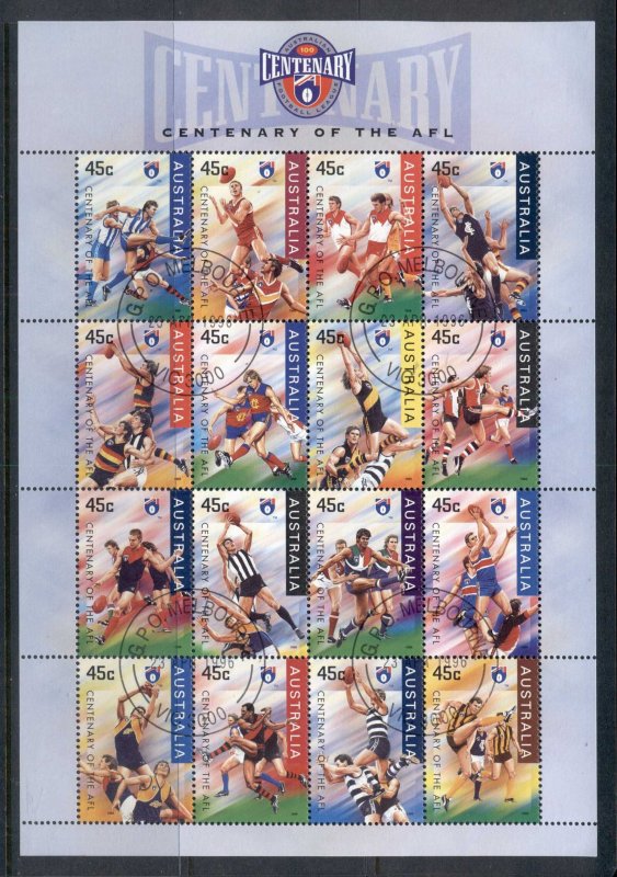 Australia 1996 Centenary of AFL sheetlet CTO