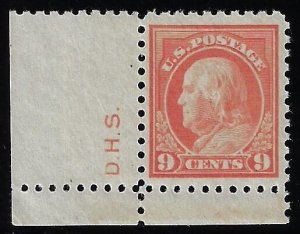 Scott #471 - XF-OG-NH – Corner single with engraver’s initials. Showpiece!