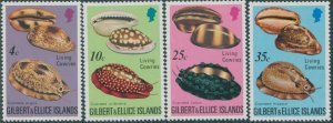 Gilbert & Ellice Islands 1975 SG247-250 Cowrie Shells set MNH