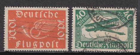 Germany - 1919 First Air stamp set  Mi# 111/112 (9649)