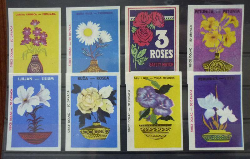 Match Box Labels! flora flower flowers nature dolac yugoslavia GJ12