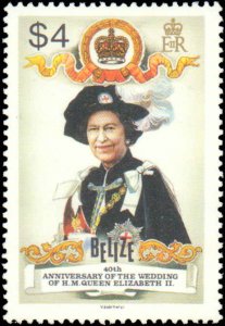Belize #853-856, Complete Set(4), 1987, Royalty, Never Hinged
