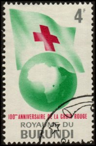 Burundi 53 - Cto - 4fr Red Cross Flag / Globe (1963) +