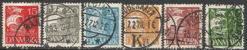 DENMARK 192-197 VFU SHIP N728