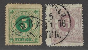 Sweden SC#19-20 Used F-VF SCV$44.50...Grab a Bargain!