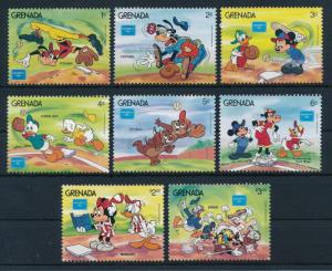 [22515] Grenada 1986 Disney Mickey Minnie Mouse Donald Duck Baseball MNH