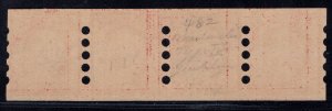 MOMEN: US #482 LINE STRIP MAILOMETER TYPE IV MINT OG NH XF PF CERT LOT #85870