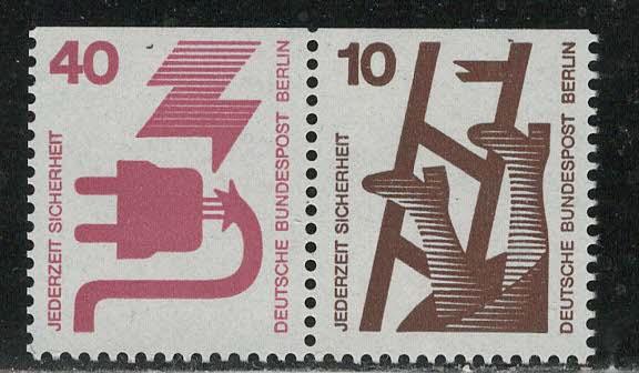 Germany Berlin Scott # 9N321, 9N317, mint nh, se-tenant, Mi # W51