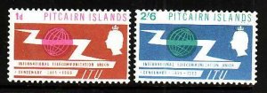 Pitcairn-Sc#52-3- id12- unused LH set-Omnibus-ITU-1965-