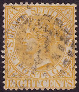 STRAITS SETTLEMENTS 1867 , SC 13, Wmk 1 (Crown and CC) scv $18.00  *Bay Stamps* 