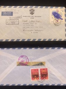 C) 1974. RUSSIA. AIR MAIL FROM THE EMBASSY OF ECUADOR ENVELOPE SENT TO THE U. XF