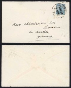 Aden 1928 Indian 3a on cover to Germany