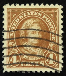 U.S. Used Stamp Scott #556 4c M Washington. Superb. Large Margins. Gem!