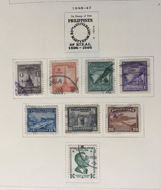 Philippines Post-WW II Lot 1947-69 in Scott Speciality Album CV $71+