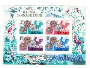 Malawi 1971 Decimal currency and coinage Sc 164a S/S MNH C4