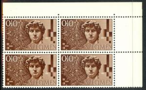 SWITZERLAND TEST STAMPS 1950s Michelangelo DAVID & MAYA CALENDAR Test Stamp NH