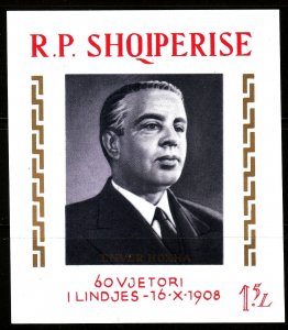 ALBANIA Sc 1190 NH ISSUE OF 1968 - SOUVENIR SHEET - E.HOXHA