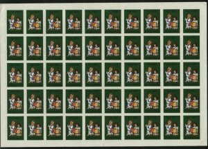 Denmark Southslesvig 1975. Christmas Sheet MNH Folded. Angel Read With Child