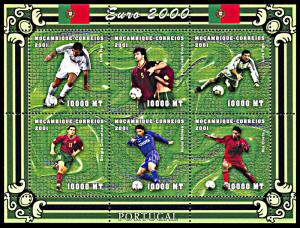 Mozambique 1421, MNH, Euro 2000 Football Championship miniature sheet