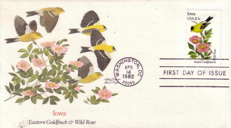 US Sc# 1953 / 2002 FDC's State Birds & Flowers Complete UXZ