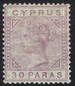 CYPRUS 1882 QV 30PA DIE I WMK CROWN CA