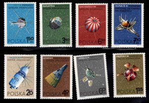 Poland Scott 1466-1473 MNH**  spacecraft set