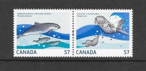 CANADA #2387a-b PORPOISE & OTTER MNH