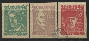 Germany Mecklenburg-Vorpomm 1945  Semi-postal set used