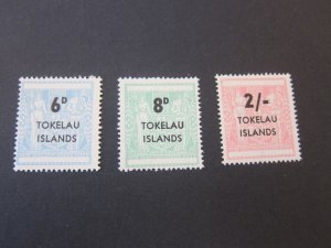 Tokelau 1966 Sc 6-8 set MNH