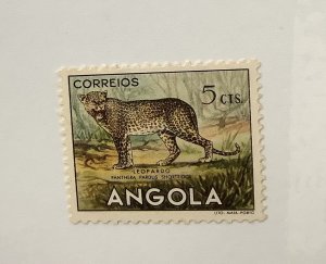 Angola 1953 Scott 362 MH - 5c. Wild Animals, Leopard