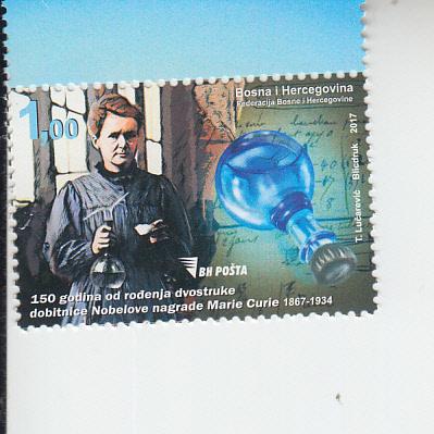 2017 Bosnia & Herzegovina Marie Curie (Scott 791) MNH