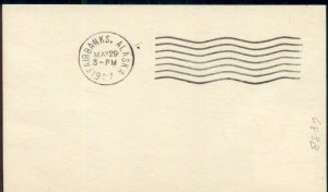 NORWAY FIRST POLAR AIRMAIL card w/proper cancel OSLO to FAIRBANKS ALASKA (BKSTP)