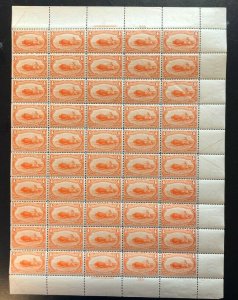 USA #287 Very Fine Never Hinged Plate Pane Of 50